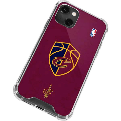NBA Cleveland Cavaliers Distressed iPhone 15 Plus Clear Case