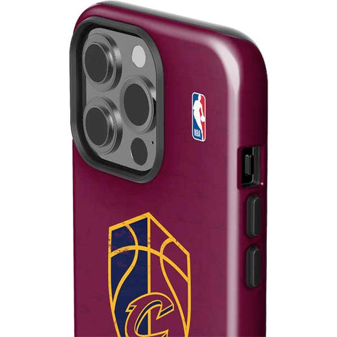 NBA Cleveland Cavaliers Distressed iPhone 15 Pro Impact Case