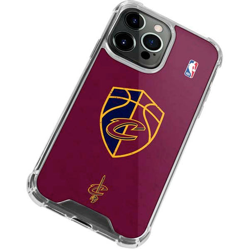 NBA Cleveland Cavaliers Distressed iPhone 15 Pro Max Clear Case