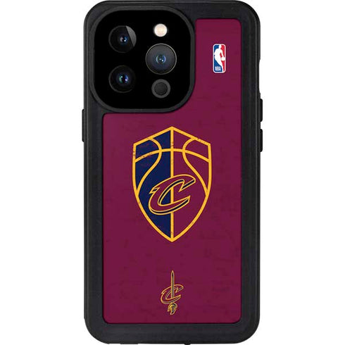 NBA Cleveland Cavaliers Distressed iPhone 14 Pro Waterproof Case