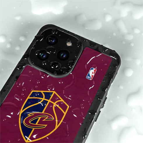 NBA Cleveland Cavaliers Distressed iPhone 15 Pro Waterproof Case