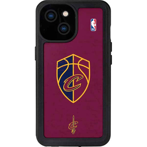 NBA Cleveland Cavaliers Distressed iPhone 15 Waterproof Case