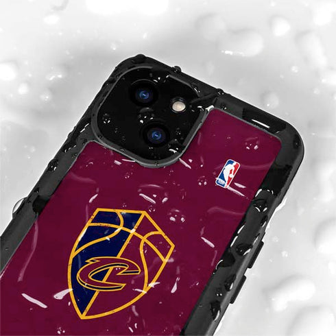 NBA Cleveland Cavaliers Distressed iPhone 15 Waterproof Case