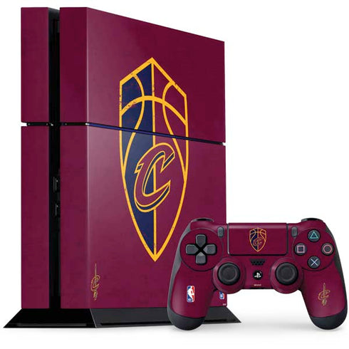 NBA Cleveland Cavaliers Distressed PS4 Console and Controller Bundle Skin