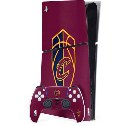 NBA Cleveland Cavaliers Distressed PS5 Slim Digital Edition Bundle Skin