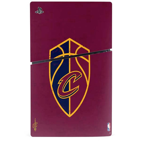 NBA Cleveland Cavaliers Distressed PS5 Slim Digital Edition Console Skin