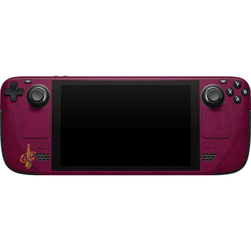 NBA Cleveland Cavaliers Distressed Steam Deck Handheld Gaming Computer Skin
