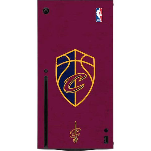 NBA Cleveland Cavaliers Distressed Xbox Series X Console Skin