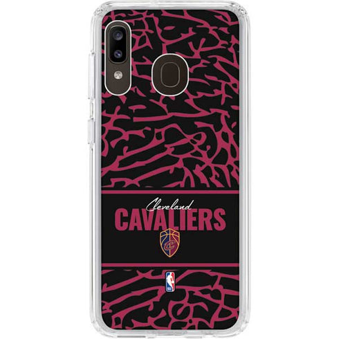 NBA Cleveland Cavaliers Elephant Print Galaxy A20 Clear Case