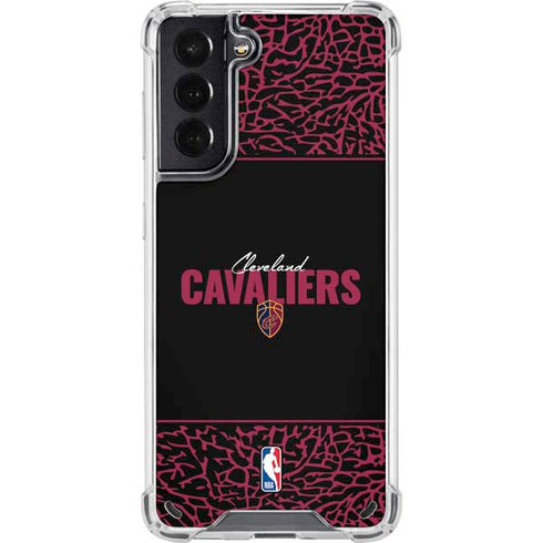 NBA Cleveland Cavaliers Elephant Print Galaxy S21 5G Clear Case