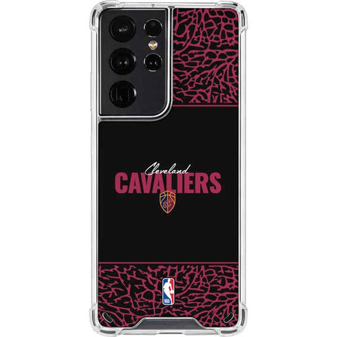 NBA Cleveland Cavaliers Elephant Print Galaxy S21 Ultra 5G Clear Case