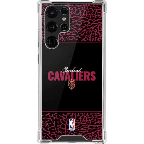 NBA Cleveland Cavaliers Elephant Print Galaxy S22 Ultra Clear Case