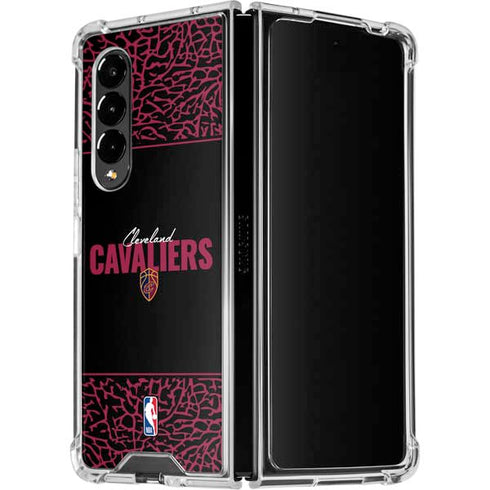 NBA Cleveland Cavaliers Elephant Print Galaxy Z Fold4 5G Clear Case