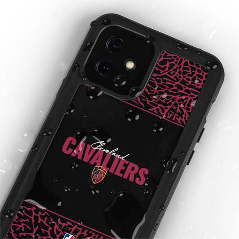 NBA Cleveland Cavaliers Elephant Print iPhone 12 Mini Waterproof Case
