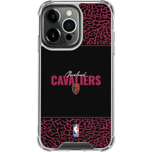 NBA Cleveland Cavaliers Elephant Print iPhone 15 Pro Clear Case