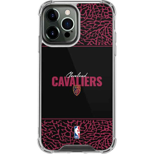 NBA Cleveland Cavaliers Elephant Print iPhone 14 Pro Max Clear Case