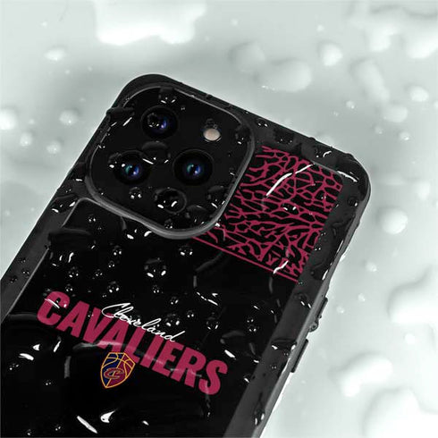 NBA Cleveland Cavaliers Elephant Print iPhone 14 Pro Max Waterproof Case
