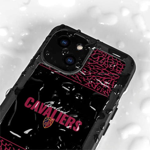 NBA Cleveland Cavaliers Elephant Print iPhone 15 Waterproof Case