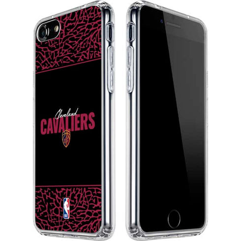 NBA Cleveland Cavaliers Elephant Print iPhone SE (2nd & 3rd Gen) Clear Case