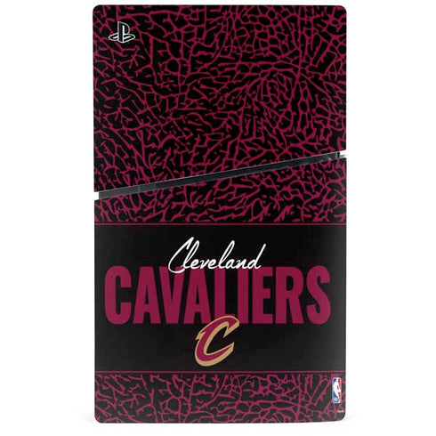 NBA Cleveland Cavaliers Elephant Print PS5 Slim Disk Console Skin