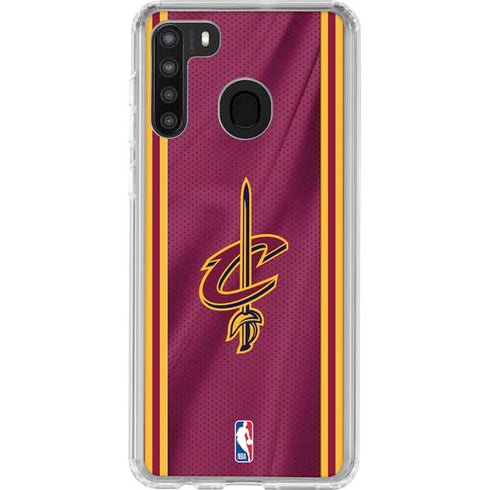 NBA Cleveland Cavaliers Jersey Galaxy A21 Clear Case