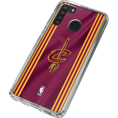 NBA Cleveland Cavaliers Jersey Galaxy A21 Clear Case