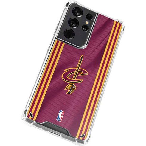 NBA Cleveland Cavaliers Jersey Galaxy S21 Ultra 5G Clear Case