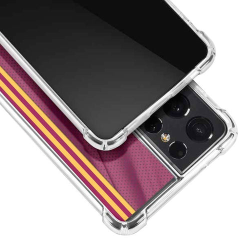 NBA Cleveland Cavaliers Jersey Galaxy S21 Ultra 5G Clear Case