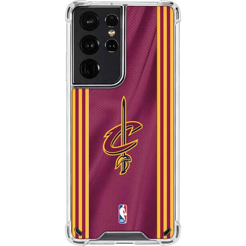 NBA Cleveland Cavaliers Jersey Galaxy S21 Ultra 5G Clear Case