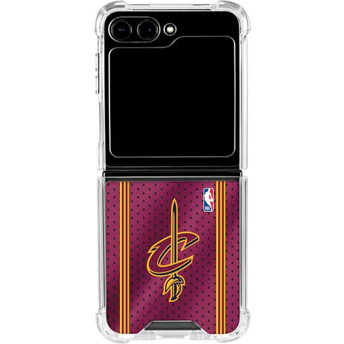 NBA Cleveland Cavaliers Jersey Galaxy Z Flip5 5G Clear Case