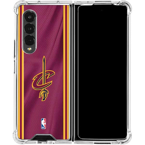 NBA Cleveland Cavaliers Jersey Galaxy Z Fold4 5G Clear Case