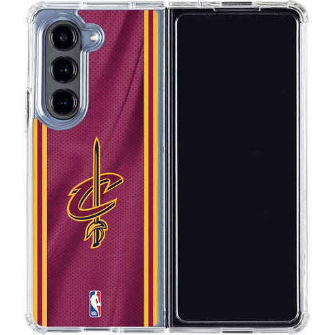 NBA Cleveland Cavaliers Jersey Galaxy Z Fold5 5G Clear Case