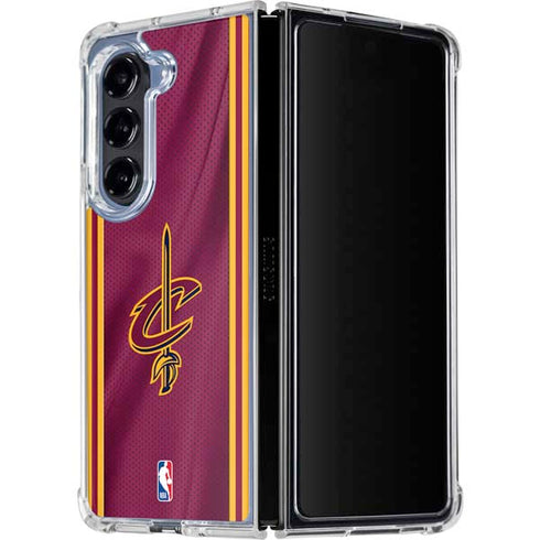NBA Cleveland Cavaliers Jersey Galaxy Z Fold5 5G Clear Case