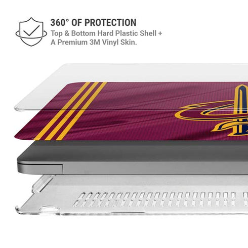 NBA Cleveland Cavaliers Jersey MacBook Pro 16in (2021-25) Case plus Skin