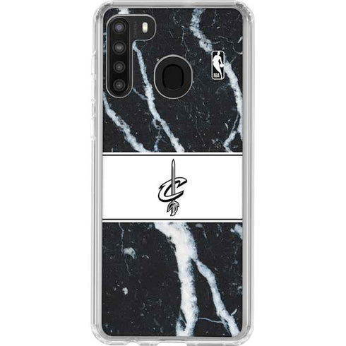 NBA Cleveland Cavaliers Marble Galaxy A21 Clear Case