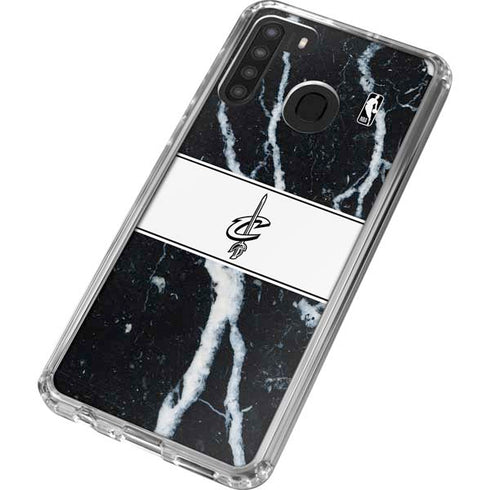 NBA Cleveland Cavaliers Marble Galaxy A21 Clear Case