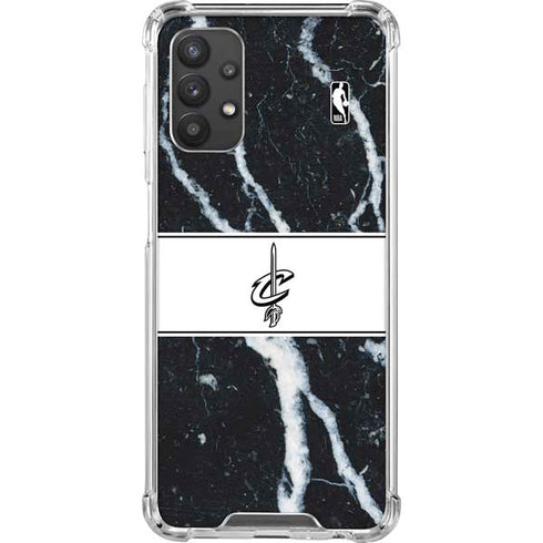 NBA Cleveland Cavaliers Marble Galaxy A32 5G Clear Case