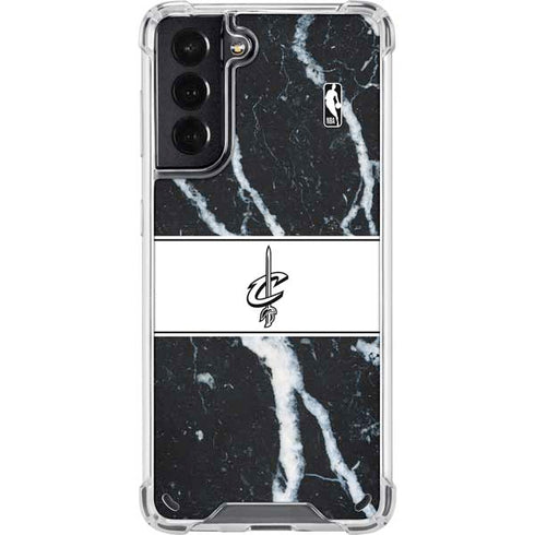 NBA Cleveland Cavaliers Marble Galaxy S21 5G Clear Case
