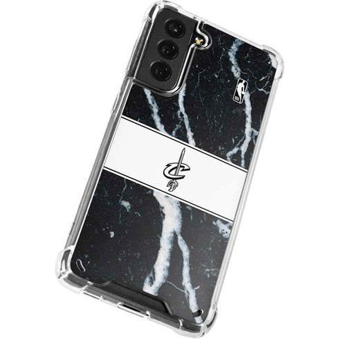 NBA Cleveland Cavaliers Marble Galaxy S21 5G Clear Case