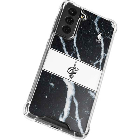 NBA Cleveland Cavaliers Marble Galaxy S21 FE Clear Case