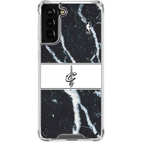 NBA Cleveland Cavaliers Marble Galaxy S21 Plus 5G Clear Case