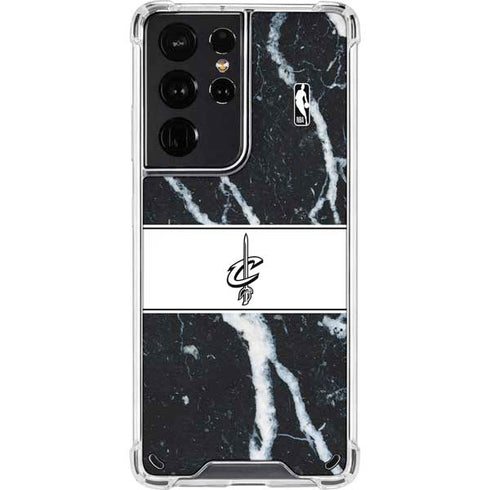 NBA Cleveland Cavaliers Marble Galaxy S21 Ultra 5G Clear Case