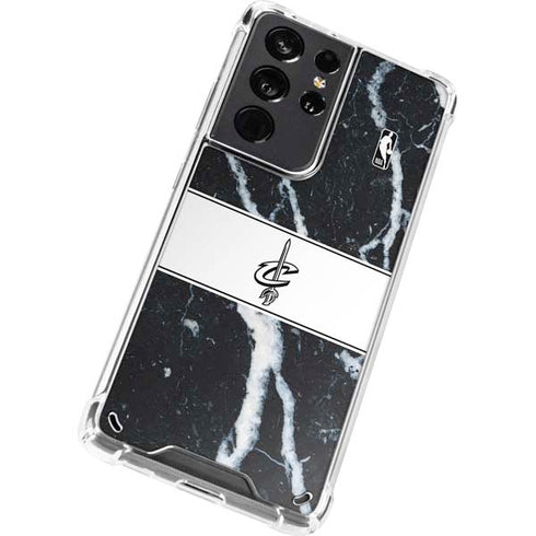 NBA Cleveland Cavaliers Marble Galaxy S21 Ultra 5G Clear Case