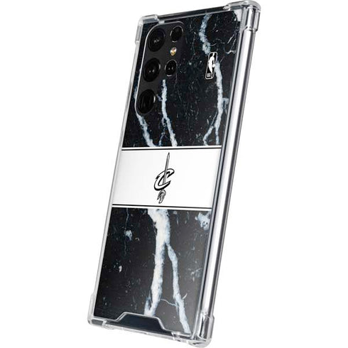NBA Cleveland Cavaliers Marble Galaxy S22 Ultra Clear Case