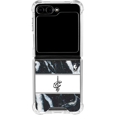 NBA Cleveland Cavaliers Marble Galaxy Z Flip5 5G Clear Case