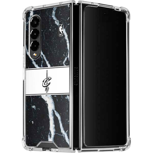 NBA Cleveland Cavaliers Marble Galaxy Z Fold4 5G Clear Case