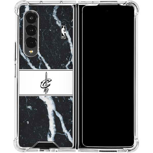 NBA Cleveland Cavaliers Marble Galaxy Z Fold4 5G Clear Case