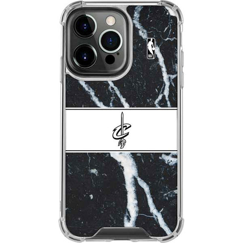 NBA Cleveland Cavaliers Marble iPhone 14 Pro Clear Case