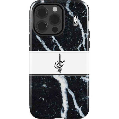 NBA Cleveland Cavaliers Marble iPhone 15 Pro Impact Case