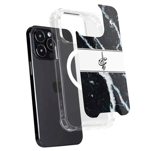 NBA Cleveland Cavaliers Marble iPhone 15 Pro Max MagSafe Case